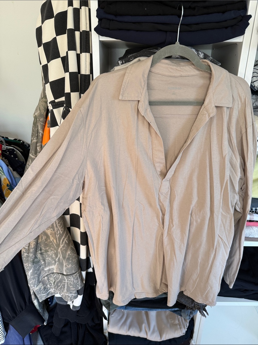 torrid Beige Casual Button-Down Shirt